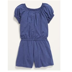 Old Navy Blue Girls' Knit Short Sleeve Romper